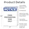 Signmission Food Preparation Sink Only, 7 in W x Rectangle, Aluminum OS-2PACK-NS-A-710-V-12836 - alternate 6